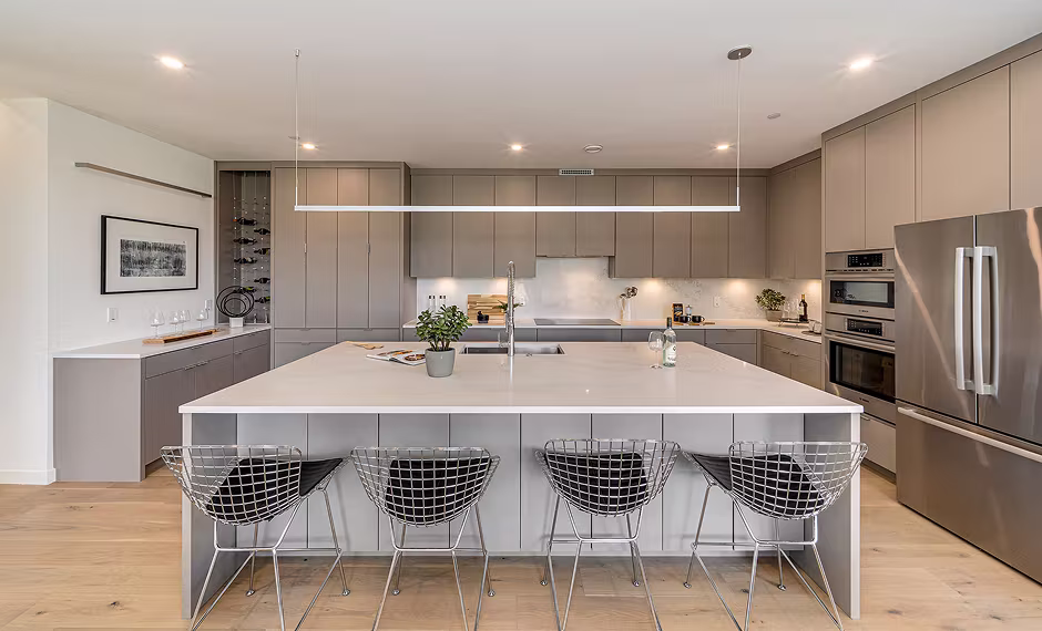 Modern kitchen with a large island